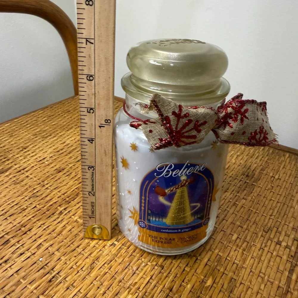 Yankee Candle Polar Express Believe 22oz Large Jar Cardamom Ginger NEW